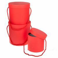 Набор коробок шляпных, D20хH19 см, D18хH16 см, D14хH13 см (3 шт)