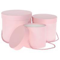 Набор шляпных коробок, D18xH17 см, D15xH14,5 см, D13xH12 см (3шт)