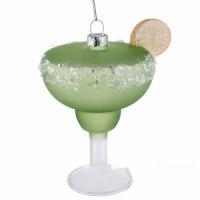 Елочная игрушка "Бокал с коктейлем" (стекло), 9,5х7,5хН11,5см