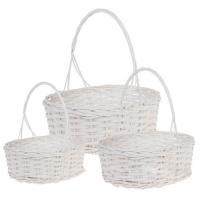 Набор корзин плетеных (ива), 43х34xH15/41см, 37х28xH13/37см, 30х23xH11/32см, 3шт.