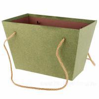 Коробка-кашпо "Трапеция" с ручкой, 27,5x17xH18 см