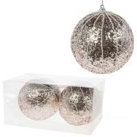 Набор елочных игрушек "Шар" (пластик), D10см, 2шт.