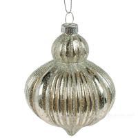 Елочная игрушка "Луковка" (стекло), D8хН14см