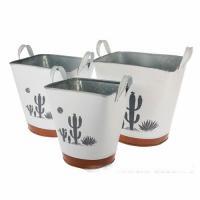 Набор кашпо (металл), 20,5x20,5xH24 см, 18x18xH22 см, 15x15xH20 см (3шт)