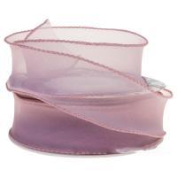 Лента декоративная на проволоке (органза), 40 ммх10 ярд