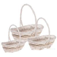Набор корзин плетеных (ива), 54х30xH15/43см, 45х25xH13/38см, 38х20xH12/33см,3шт.