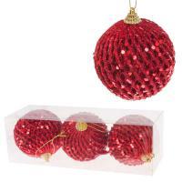 Набор елочных игрушек "Шар" (пена), D8см, 3шт.