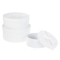 Набор коробок шляпных с бантом, D20xH9 см, D18xH7 см, D14xH6 см (3 шт)