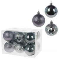 Набор елочных игрушек "Шар" (пластик), D6см, 12шт.