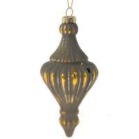 Елочная игрушка (стекло), D7хН17см