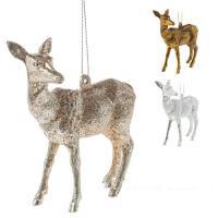 Елочная игрушка "Олененок" (пластик), 8,5хН10см, в асс.