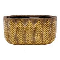 Кашпо Indoor Pottery Boat Cecil Ochre (per 3 pcs.), 26х14хH13см