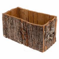 Кашпо из коры липы, Н12х20х12 см