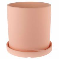 Горшок с матовым покрытием с поддоном (керамика), D14xH14 см