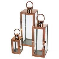Набор фонарей (металл, стекло), 18x18xH49 см, 14x14xH39 см, 10x10xH23 см (3шт)