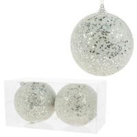 Набор елочных игрушек "Шар" (пена), D10см, 2шт.
