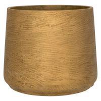 Кашпо Rough Patt M Metallic Gold, D16xH14см