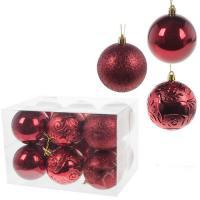 Набор елочных игрушек "Шар" (пластик), D8см, 12шт.