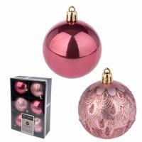 Набор елочных игрушек "Шар" (пластик), D8 см, (6 шт)