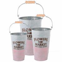 Набор кашпо (металл), D16,5xH24/35 см, D14,5xH22/32 см, D12,5xH20/29 см (3шт)