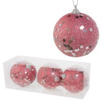 Набор елочных игрушек "Шар" (пена), D8см, 3шт.