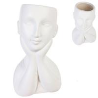 Кашпо Лицо (керамика), 11,5х10,5xH21 см