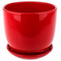 Горшок с поддоном (керамика), D14xH17 см