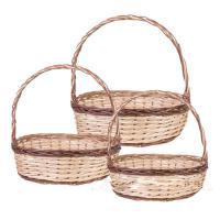 Набор корзин плетеных (ива), 45х35хН15/42см, 35х29хН13/37см, 30х23хН12/31см, (3шт)