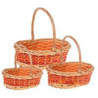 Набор корзин плетеных (ива), 40х32xH13/36см, 33х26xH12/32см, 28х21xH10/27см, 3шт.