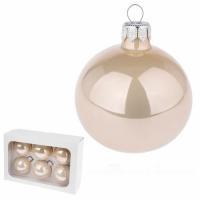Набор елочных игрушек "Шар" ( стекло),D7см, 6 шт.
