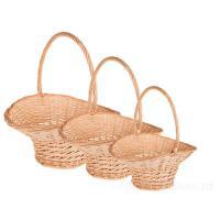 Набор корзин из ивы "Овальные c изогнутым краем", 3 шт, XL 60 х 50 см