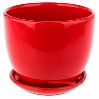 Горшок с поддоном (керамика), D11xH14 см