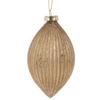 Елочная игрушка "Олива" (стекло), D8хН14см