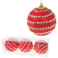 Набор елочных игрушек "Шар" (пена), D8см, 3шт.