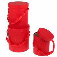 Набор коробок шляпных, D20хH23 см, D18хH22 см, D15хH17 см (3 шт)