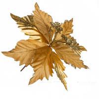 Цветок искусственный "Пуансеттия" (ткань), 25см