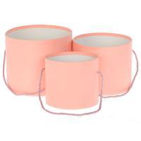 Набор шляпных коробок без крышки, D20xH17,2 см, D17,5xH15 см, D14xH13 см (3шт)