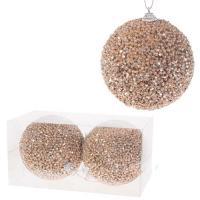 Набор елочных игрушек "Шар" (пена), D10см, 2шт.