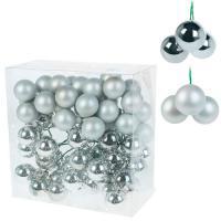 Набор шаров на проволоке (стекло), 3 см, 72 шт.