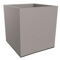 Кашпо Vivo Warm grey matt square with wheels, 39х39хH40см