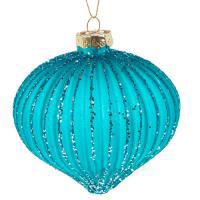 Елочная игрушка "Луковка" (стекло), D10см