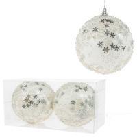 Набор елочных игрушек "Шар" (пена), D10см, 2шт.