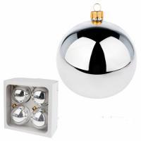 Набор елочных игрушек "Шар" ( стекло),D10см, 4 шт.