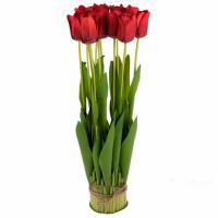 Цветы искусственные "Тюльпаны" в банче, 60 см