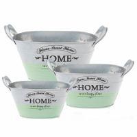 Набор кашпо (металл), 28x17,5xH15,5/19 см, 24,5x15xH13,5/16 см, 20,5x13xH11/14 см (3шт)