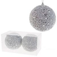 Набор елочных игрушек "Шар" (пена), D10см, 2шт.