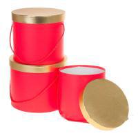 Набор коробок шляпных, D25xH20 см, D22xH19,5 см, D19xH19 см (3шт)