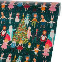 Упаковочная бумага "Маскарад" в тубусе, 70 смx1 м