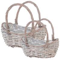 Набор корзин плетеных (ива), 25х18xH9/25см, 22х14xH8/22см, 2шт.