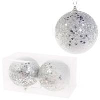 Набор елочных игрушек "Шар" (пена), D10см, 2шт.